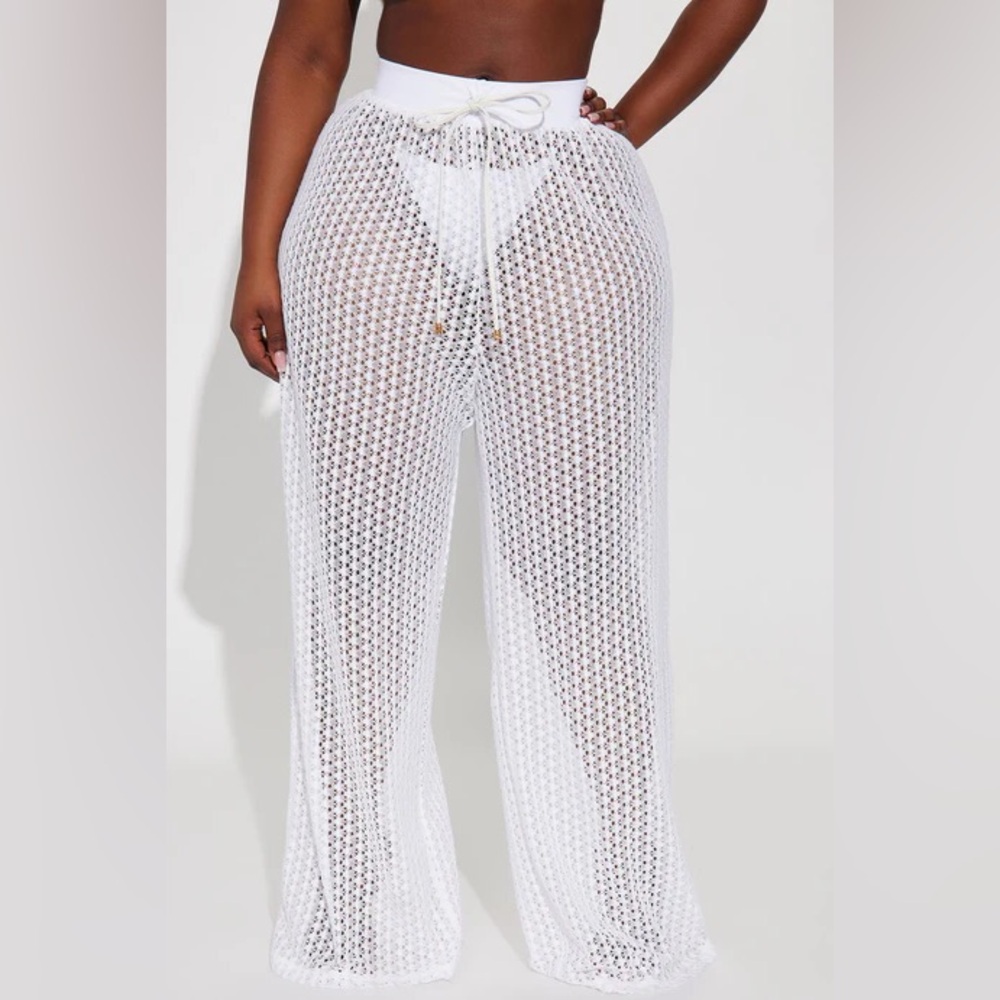White Swim Coverup Pants